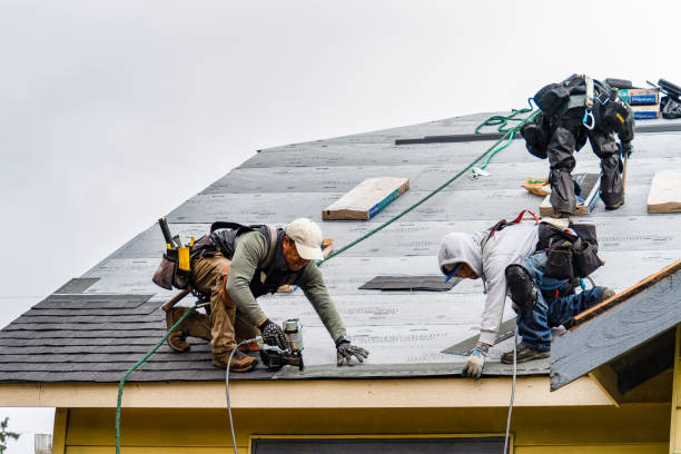 Professional Gutter Installation technician working in Bristol, IN